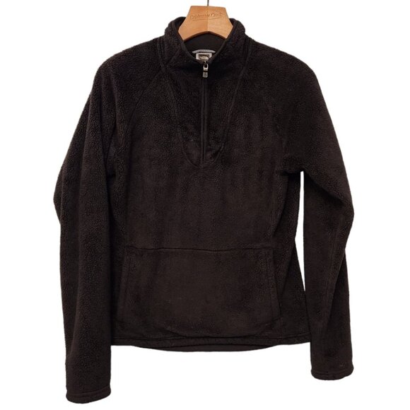 The North Face Fleece Half Zip‎ Jacket Womens Size Small Black Warm Active - Picture 1 of 10